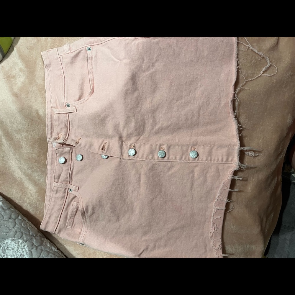 Adorable Button down Old Navy pink jeans skirt